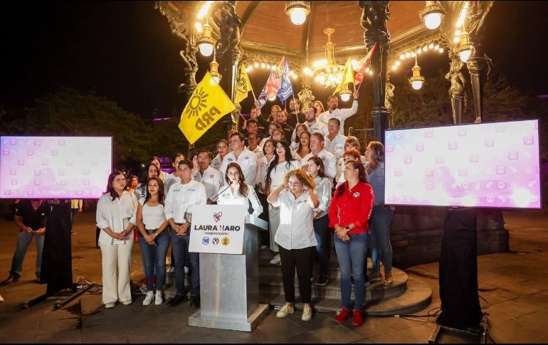 Laura Haro reiteró su compromiso con la reconstrucción de un Jalisco seguro y próspero. CORTESÍA