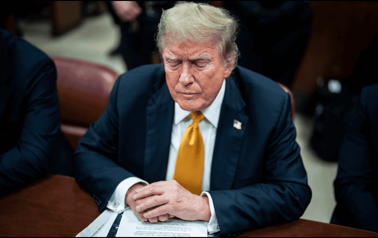 Si Trump es declarado culpable, probablemente pasarán varias semanas o meses hasta que sea sentenciado por el juez, periodo en el que probablemente sería liberado bajo fianza. EFE / J. Botsford