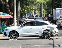 El enfrentamiento se dio en la avenida México al cruce con la calle Victoriano Salado Álvarez . ESPECIAL.