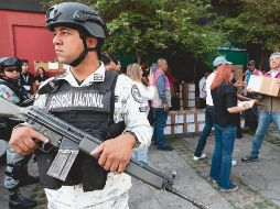 La Guardia Nacional montó un operativo para garantizar la llegada de las boletas electorales a Jalisco. AFP