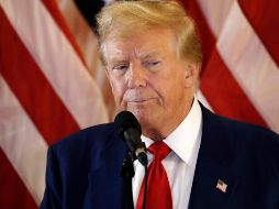 Trump compareció hoy ante la prensa en un nuevo intento de movilizar su base y reivindicó que sigue liderando las encuestas. EFE/ ARCHIVO