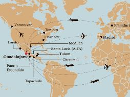 En este sexenio, el aeropuerto tapatío ha incorporado cinco rutas nacionales y nueve internacionales. EL INFORMADOR/R. Dávalos