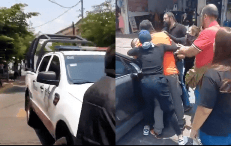 Las placas de la unidad de los policías que evitaron detener a los civiles fue la ZSP27. ESPECIAL