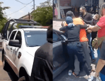 Las placas de la unidad de los policías que evitaron detener a los civiles fue la ZSP27. ESPECIAL