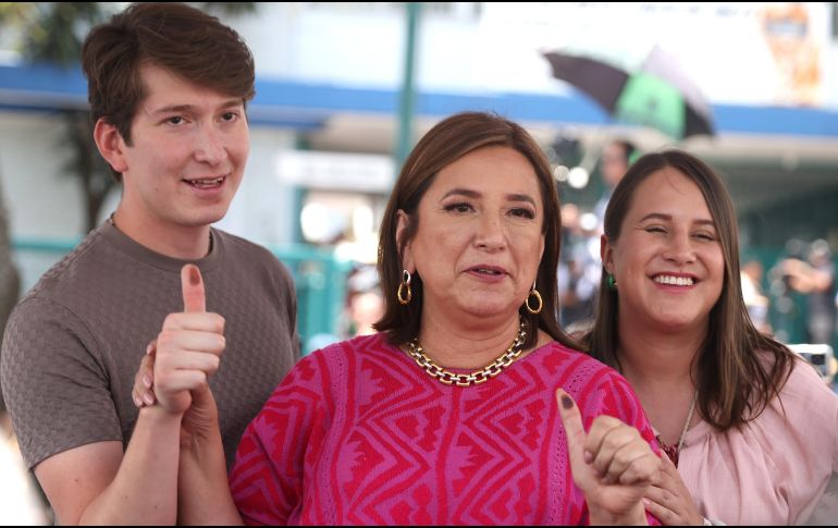 Los resultados del arranque dl PREP no favorecen a Xóchitl Gálvez. XINHUA / L. Mengxin