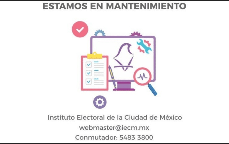 La página del Instituto Electoral de Ciudad de México (IECM) presentó fallas debido a un ciberataque. ESPECIAL/Foto del sitio web del IECM
