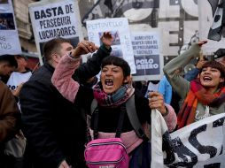 A causa de la crisis económica la nación sudamericana enfrenta una seguidilla de protestas callejeras y huelgas. AP/ Natacha Pisarenko