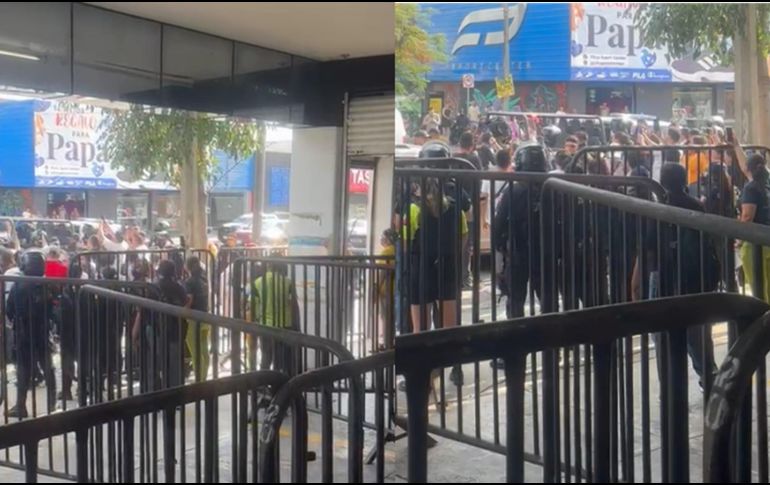 La comisaría informó que se trata de un acceso controlado al que quiso entrar de manera violenta, por lo cual se le retuvo y se le envió a los juzgados municipales por conato de riña. ESPECIAL