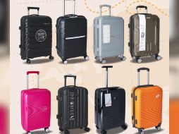 La mayoría de estas maletas están a la venta en tiendas departamentales como Liverpool. ESPECIAL / Profeco