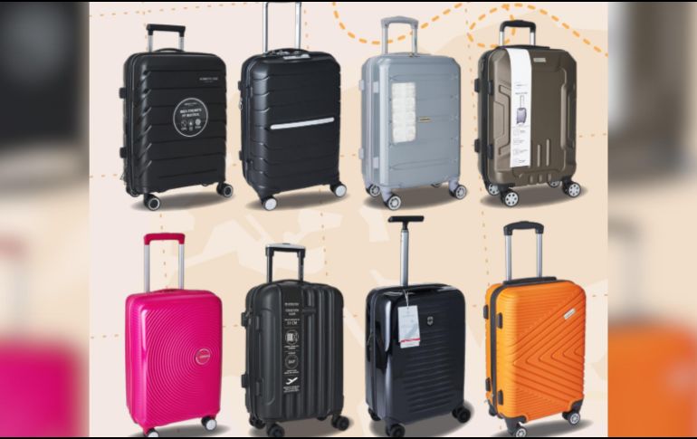La mayoría de estas maletas están a la venta en tiendas departamentales como Liverpool. ESPECIAL / Profeco