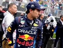 Checo Pérez tuvo que abandonar debido a un impacto sufrido cuando se corría la vuelta 53. EFE/ S. THEW.