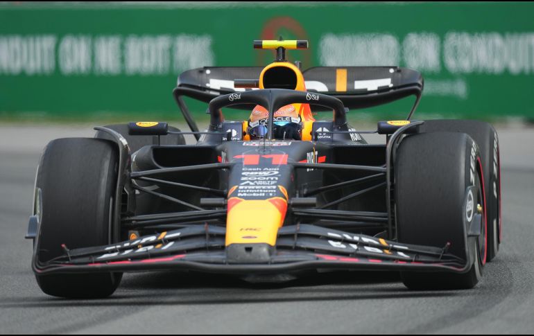 Checo Pérez no pudo sumar unidades en Montreal y se mantuvo en el quinto puesto, con 107. AFP / ARCHIVO