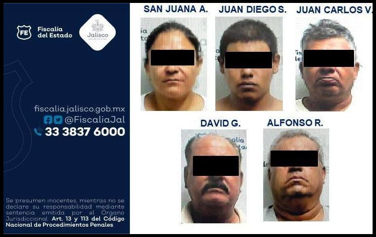 Las cinco personas implicadas deberán permanecer seis meses en prisión preventiva justificada, como medida cautelar. ESPECIAL / Fiscalía del Estado