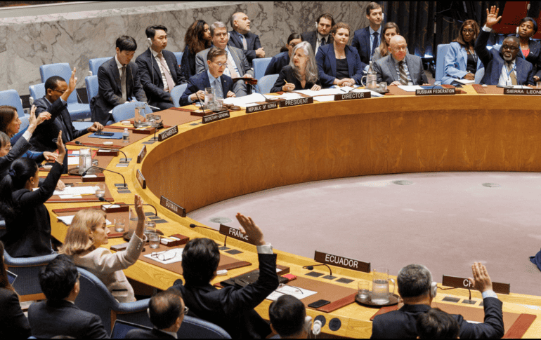 El Consejo de Seguridad de la ONU aprobó hoy lunes 10 de junio una resolución presentada por Estados Unidos. EFE / S. Yenesel