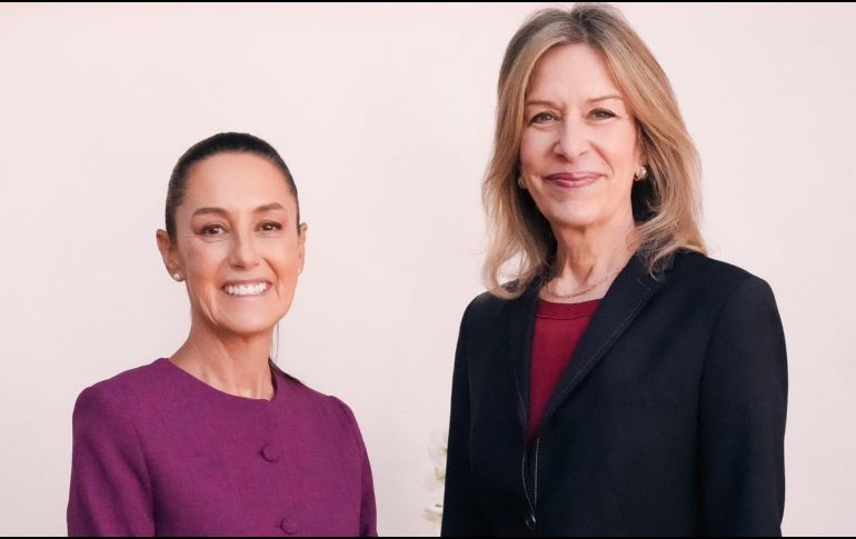 A través de su cuenta de X, detalló que se reunió con Elizabeth Sherwood-Randall, asesora del presidente Joe Biden para temas de seguridad interna. ESPECIAL / X / @Claudiashein