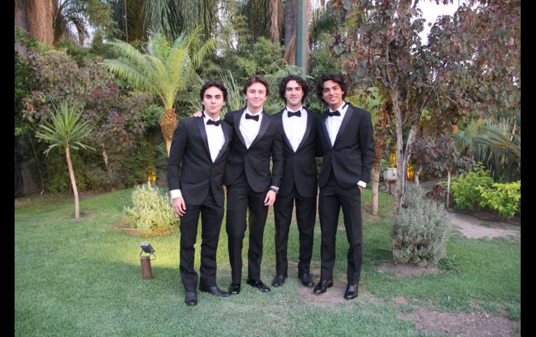 Máximo Díaz de León, Pablo García de Quevedo, Mateo García y Juan Pablo Martín. GENTE BIEN JALISCO/ Esmeralda Ecamilla