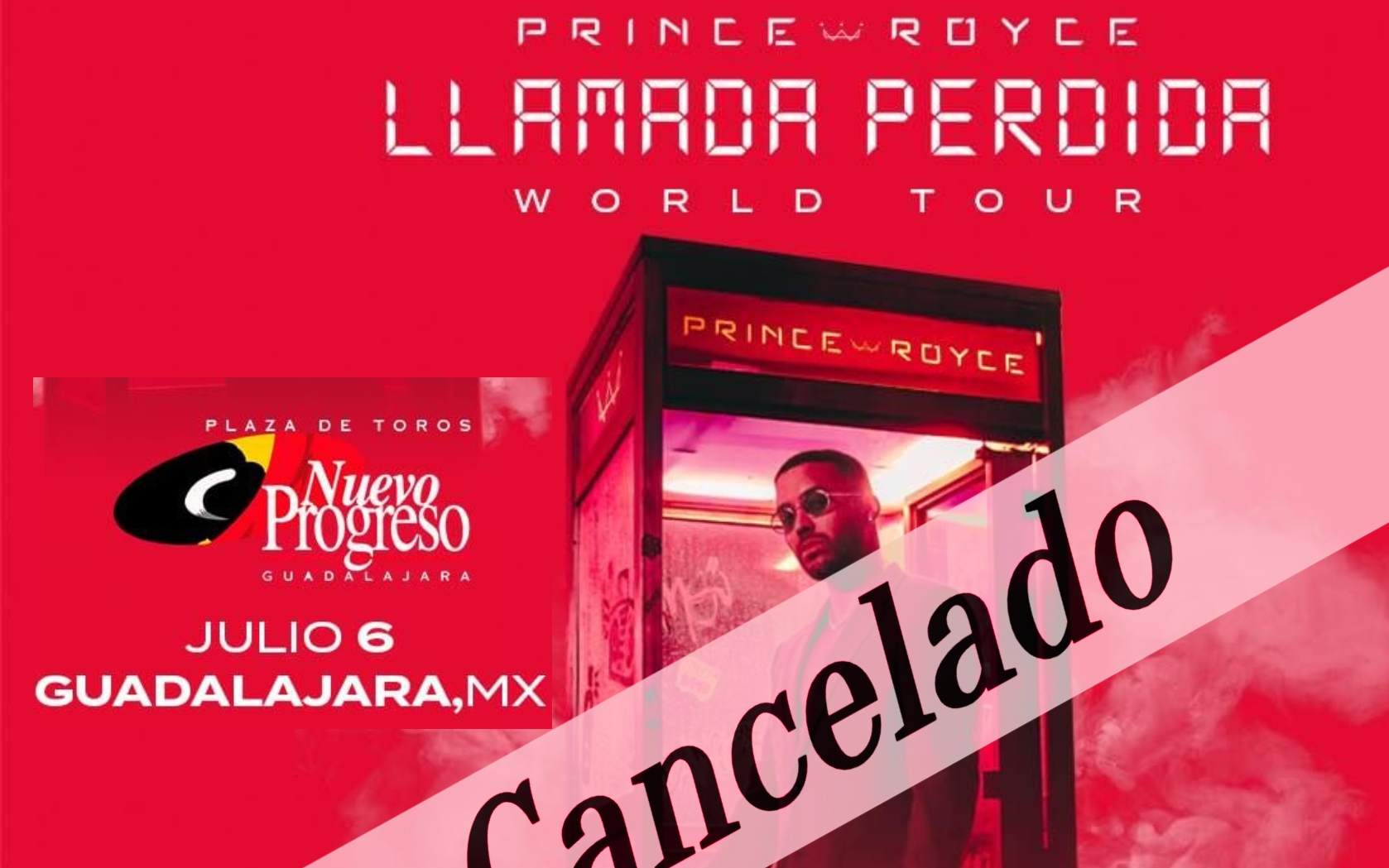 La cancelación se llevo a cabo por motivos de logística y producción ajenas al cantante. ESPECIAL / INSTAGRAM