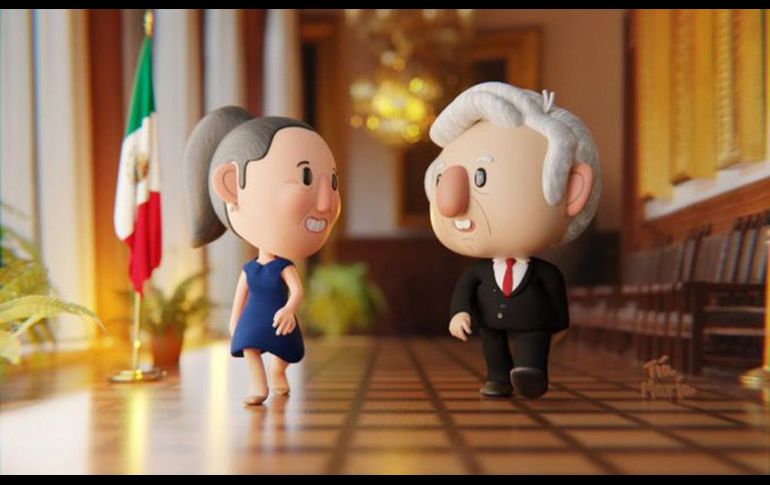 AMLO presume diseño de figuras animadas tras reunión con Sheinbaum