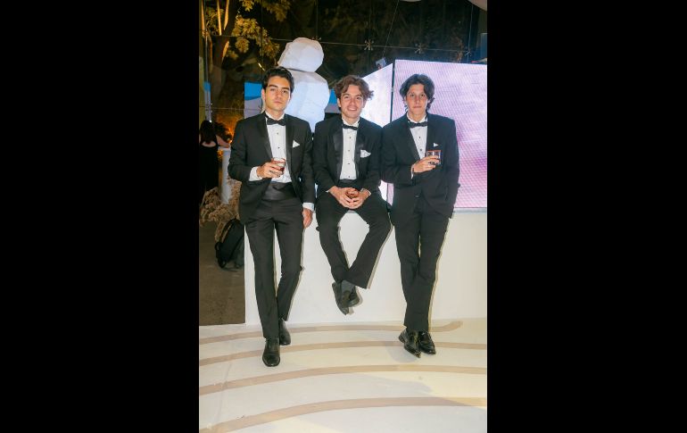 Marcelo Partida, Diego Ayala y Pablo Luca Gómez. GENTE BIEN JALISCO/ Jorge Soltero
