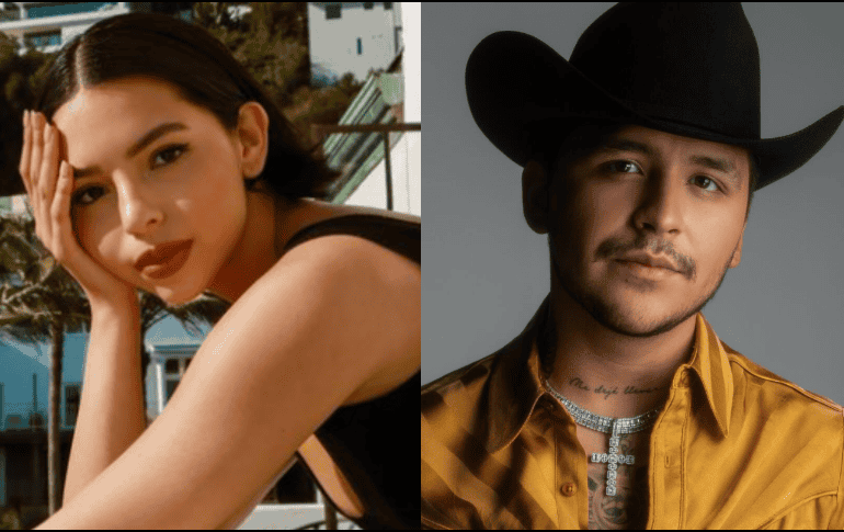 Ángela y Nodal aparecieron vestidos con jeans azules a juego, así como el resto de su ropa combinada. INSTAGRAM/ angela_aguilar_/ X -TWITTER-