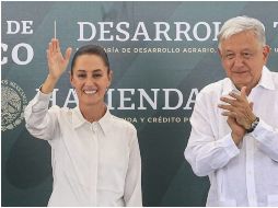 En al primera gira juntos, el Presidente de la República, Andrés Manuel López Obrador, elogió a la presidenta electa, Claudia Sheinbaum Pardo. SUN / G. Pano