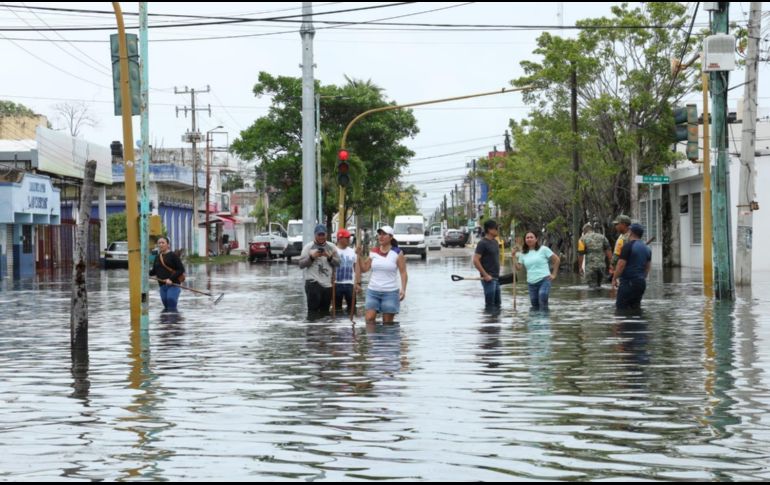 Así luce Chetumal luego de las intensas lluvias que han llegado al sur del país. ESPECIAL / X: @Sefiplanqroo