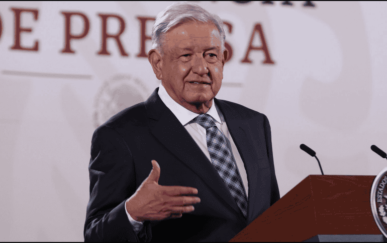 El Presidente Andrés Manuel López Obrador durante su conferencia de prensa matutina. SUN/Foto de Berenice Fregoso/LCG.