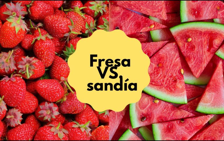 Las fresas y la sandía son opciones relativamente bajas en azúcar, ideales para mantener un equilibrio saludable. CANVA