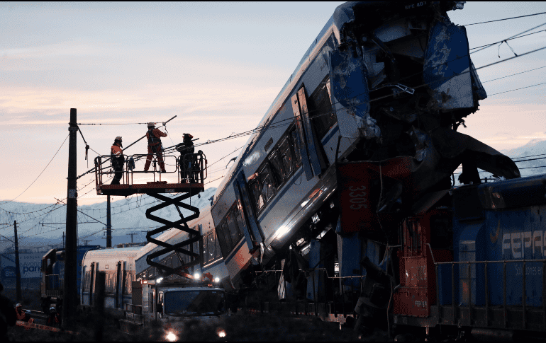 Accidente de tren en Chile. EFE/Foto de E. González