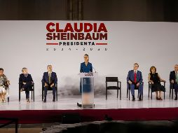 La presidenta electa de México, Claudia Sheinbaum, durante la presentación de parte de su gabinete de Gobierno. EFE / I. Esquivel