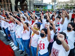 Manifestación en Guadalajara por los 43 normalistas desaparecidos llevada a cabo el 23 de septiembre del 2023. EL INFORMADOR / ARCHIVO