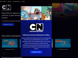 Así luce el portal de Cartoon Network Latinoamérica; simplemente aparece el menú de Max. ESPECIAL