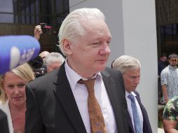 El fundador de WikiLeaks Julian Assange ha sido condenado a una pena ya cumplida en Reino Unido como parte de un acuerdo con el Departamento de Justicia de Estados Unidos que garantiza su libertad. EFE / S. Salamon