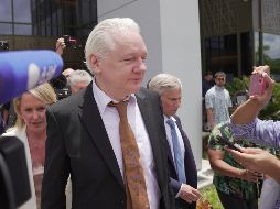 Según el acuerdo de culpabilidad, Assange tiene prohibido regresar a Estados Unidos sin permiso. EFE/SAMANTHA SALAMON