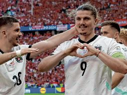 Marcel Sabitzer (#9) marcó el gol del triunfo y del liderato para el equipo austriaco. EFE