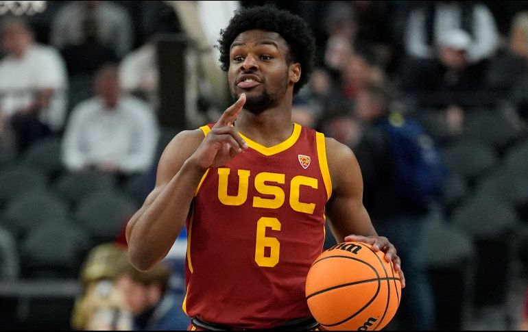 Bronny James fue la selección general número 55 del draft. AP/J. Locher