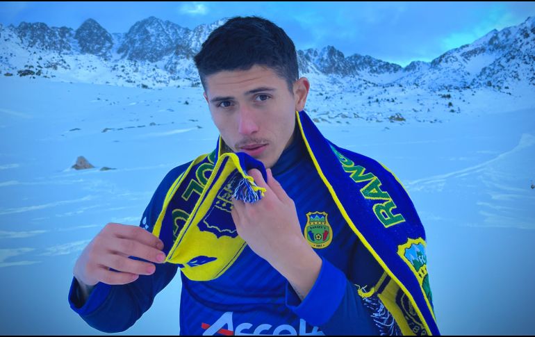 André Alcaraz, el portero tapatío que brilla en el Ranger’s de Andorra. CORTESÍA