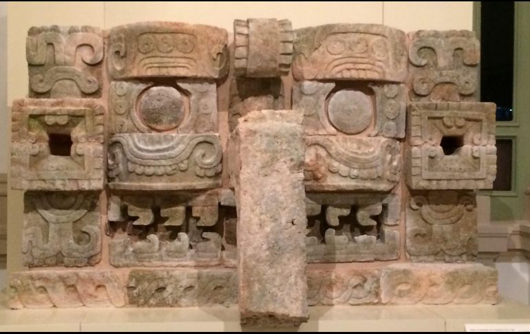 Figura de Chaac tallada en piedra, ubicada en Mérida. NOTIMEX / ARCHIVO