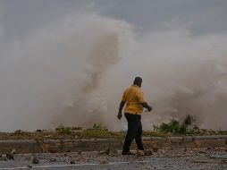 Esta es una foto del paso del huracán 