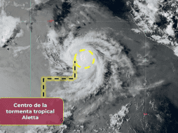 Por Aletta  pronostican lluvias puntuales (25 a 50 mm) en Jalisco, Colima y Michoacán. ESPECIAL/CONAGUA