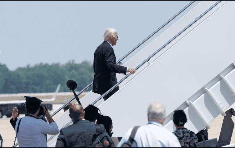 Luego de que se filtrara que Joe Biden dijo que no organizaría reuniones después de las ocho de la noche para dormir más, la Casa Blanca informó que solo era una broma. EFE / R. SACHS / POOL