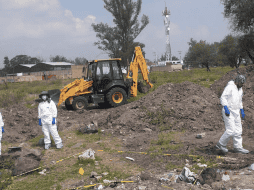 La fosa fue encontrada en un predio cercano a las calles Olivo Canivañano y Olivo Blanqueta. ESPECIAL