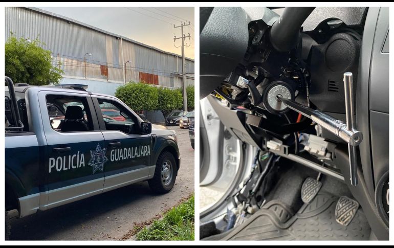 El auto fue robado en la colonia Americana y encontrado en el Alamo Industrial Sur. ESPECIAL