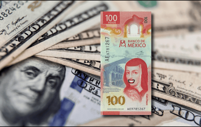 El peso se ubica como la divisa más apreciada esta mañana en la canasta de principales cruces frente al dólar, para llegar a su mejor nivel intradía desde el pasado 25 de junio. EFE / ARCHIVO