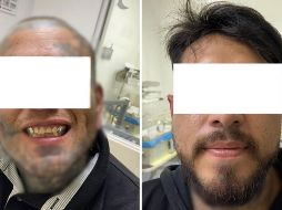 Los detenidos, identificados como Luis Ricardo ‘N’ y Carlos Manuel ‘N’ de 25 y 35 años respectivamente, fueron presentados ante las autoridades del ministerio público. ESPECIAL / POLICÍA DE GUADALAJARA