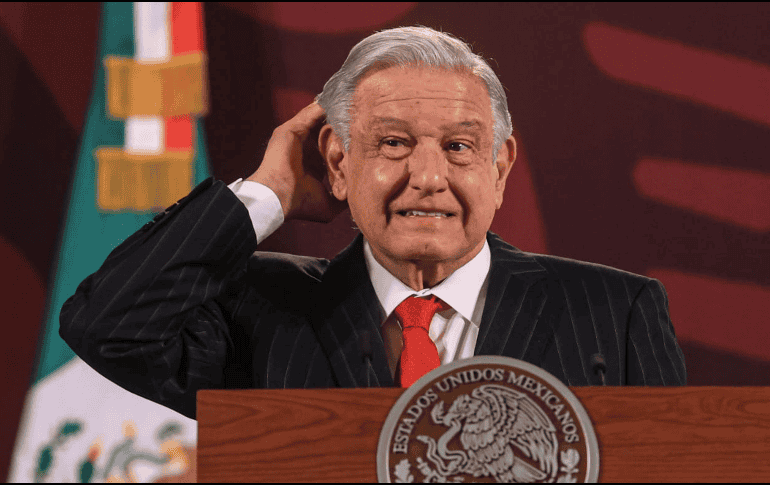 López Obrador, durante la mañanera en Palacio Nacional. SUN / ARCHIVO