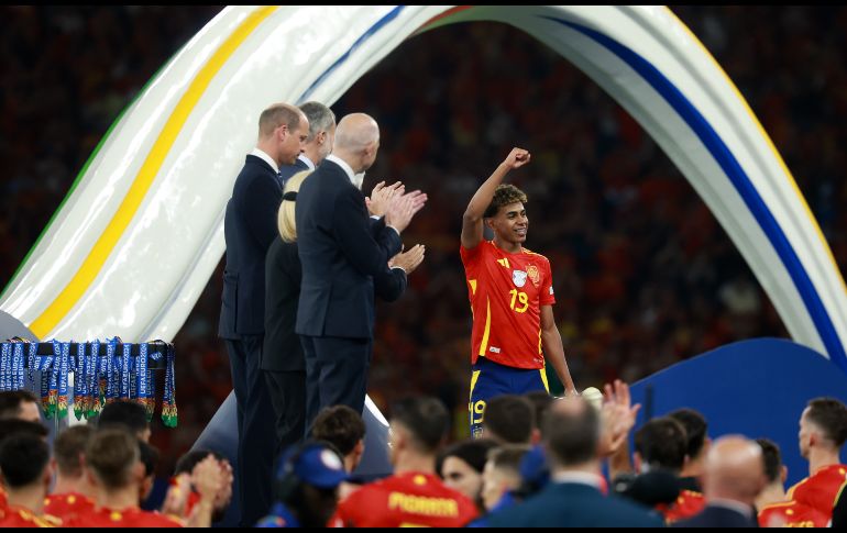 El jugador del Barcelona Lamine Yamal firmó un torneo espectacular. EFE/EPA/C. Bilan