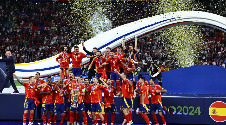 En una final poco emocionante, la Selección de España se consagró campeona de la Eurocopa por cuarta vez al derrotar a Inglaterra 2-1. EFE / ARCHIVO