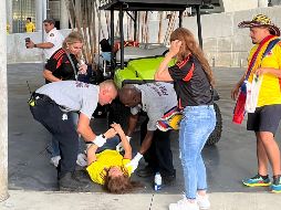 Los hinchas lograron desbordar los portones de seguridad Hard Rock Stadium en las horas previas al encuentro. EFE/ D. Villafranca.