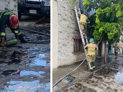 Brigadistas de Protección Civil y Bomberos del Estado apagaron rápidamente un incendio en Las Juntas, Tlaquepaque. ESPECIAL